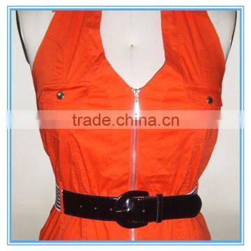 Ladies Casual Dress Fashion Summer V Neck Dress With Belt photo-2