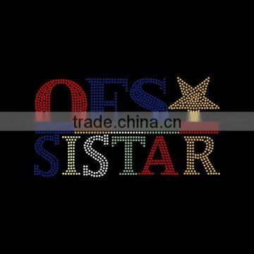 Shining Eastern Star Hot Fix Rhinestone Pattern Transfer For Shirts photo-3