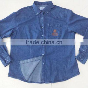 mens denim shirt with 100% cotton