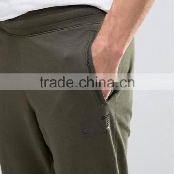 Plain Olive Green Men Skinny Fit Workout Joggers With Pocket Side Men Gym Sweatpants photo-4