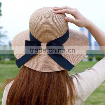 Zm40591b New Fashion Custom Women Hat /beach/sun Visor/ Bowknot Hat photo-2