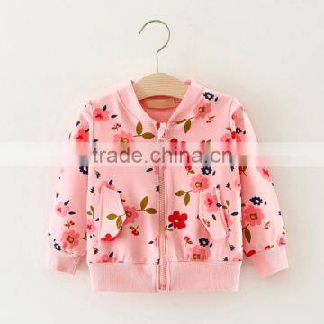 Zm40658b Baby Girls New Design Soft Coat Children Printed Cotton Jackets photo-2
