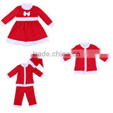 2017 new style Kids clothing wholesale boutique santa clause clothes for boys and girls xmas festival