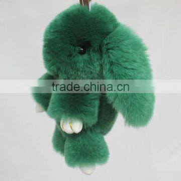 Myfur 2017 Hot Sale Lovely Rex Rabbit Fur Keychain for Bag photo-3