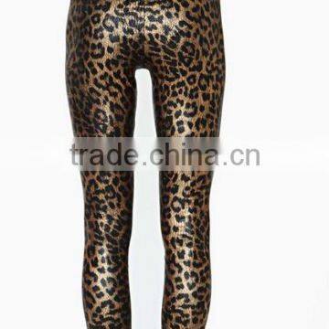 EY0101L Fashion Leopard Printed Women Leggings Comfortable Women Winter PU Leggings