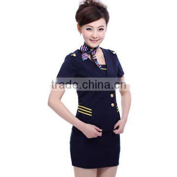 2016 new design Airline uniforms workwears for airline stewardess OEM and ODM uniforms