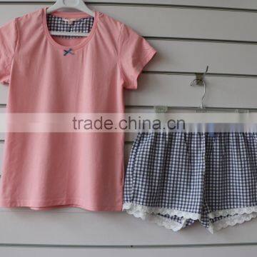 Knitted and Woven Pajamas Set