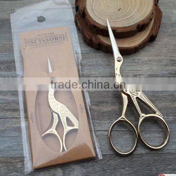Vintage Golden Swan Embroidery Scissors Craft Sewing Bird Shape Scissors photo-4