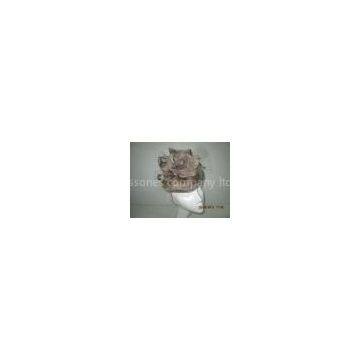 Soft 3 Layers Sinamay Fashion Ladies' Fascinators With Silk Flowers Trimming for Church