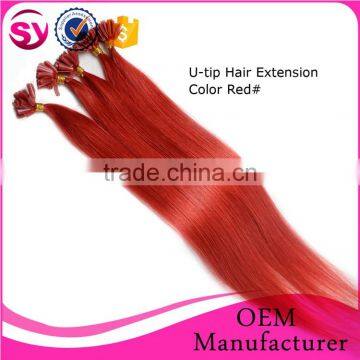 2016 Hot Selling Unprocessed Virgin Pre-bonded U-tip Hair Extension, Blonde Straight Human Hair photo-6