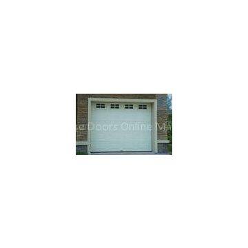 Sectional White Overhead Garage Doors Automatic Galvanized Steel For Villa