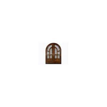 Glazed External Timber Doors with Natural Wood Veneer Door Frame