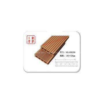 nanhua waterproof  fireproof wpc   hollow wood deckingl PE material round hole140X25