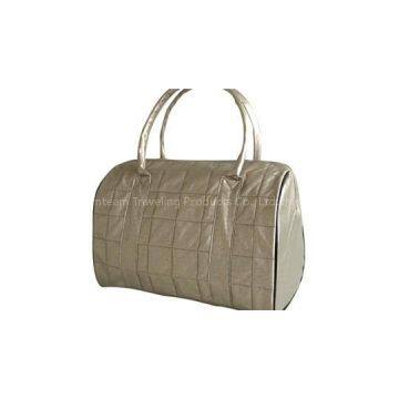 Silver Large Roomy Round Woman Lady Quilting Bag