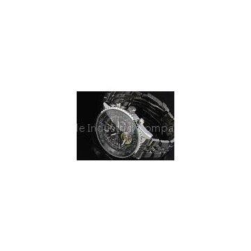 Steampunk Skeleton Tourbillon Automatic Watch Silver , Stainless Steel Watch