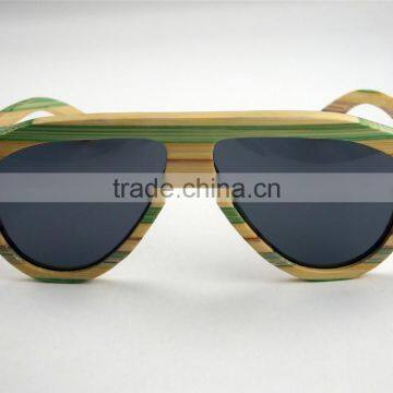 handmade custom high quality natural wood sunglasses eco-friendly colorful bamboo polarized sunglasses lz2907c