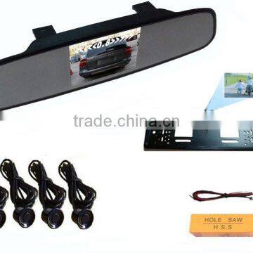 rear view mirror with 3.5"monitor and backup camera ,super thin mirror