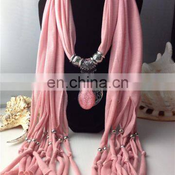 Womens fashion pink jewlery scarf wholesale discount Canada