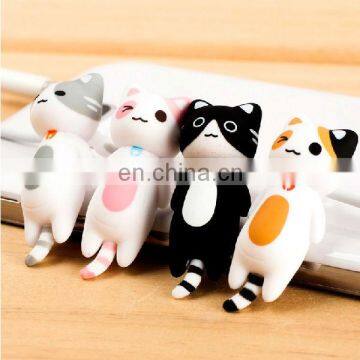 custom cat shape plastic phone dust plug