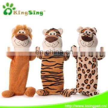 environmental protection lion/tiger/leopard with bottle pet toy