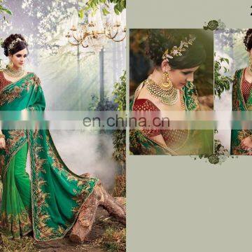 Heavy Wedding Design Function Saree photo-2