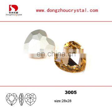 PuJiang Wholesale Fashion Faceted Point Back Crystal Stone