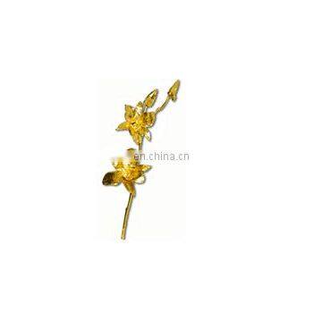 24kt Gold Plated Natural Orchid