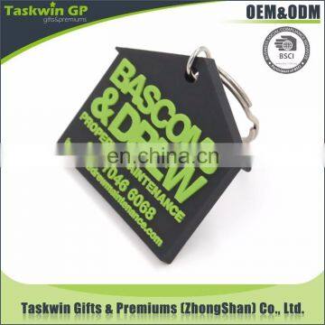 factory diect sell cheapest custom house shaped soft pvc keychain / rubber keyring / soft pvc rubber keytag