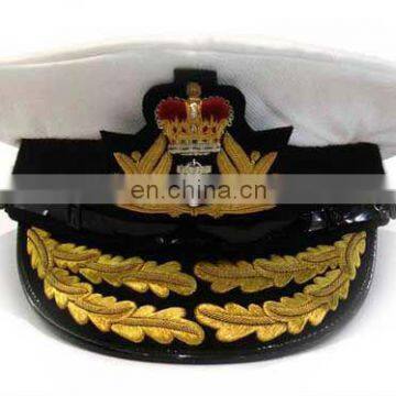 Royal Navy Peak Cap , Uniform Embroidered Peak Cap, Embroideried Peak Cap, Navy Peak Cap, Premium Quality