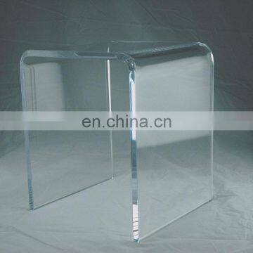 3/4" thick clear acrylic shower bench or stool