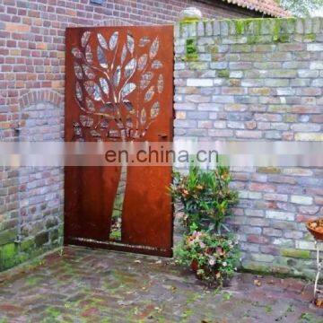 Outdoor Corten Steel Garden Screen Gate photo-6