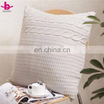 Wholesale China Supplier Multi Function 100 Cotton/Acrylic Decorative Twisted Cable Knit Pillow/Cushion Cover in Solid Color photo-3