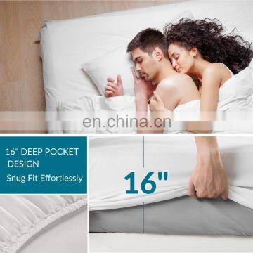 Korean Customized White Twin Size Bedding Blankets 100% Bamboo Bed Sheets Complet For Adults photo-5