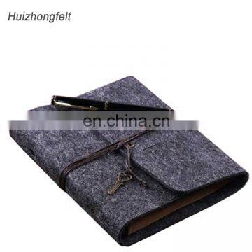 Promotional personalised square shaped standard sizes felt notebook