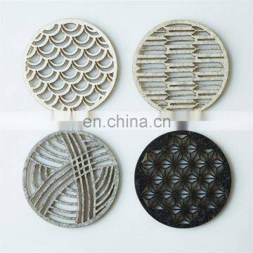 Durable Black Color High Quality Placemats Rack Felt Fancy Cup Coaster Mats photo-2