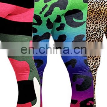 Sport Camouflage Leopard Women Elastic Wide Leg Flare Skinny Pants Leggings High Waist Trousers Draped Jogger Sweatpants