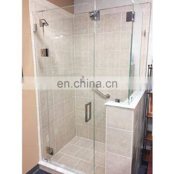 Custom Made Tempered Glass Shower Door Hotel Luxury Simple Shower Room