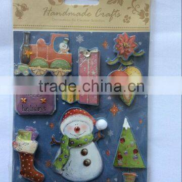 christmas decoration best selling premium 3D christmas paper sticker