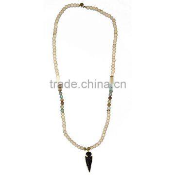 Trendy handmade mala crystal druzy pendant necklace, new druzy jewelry