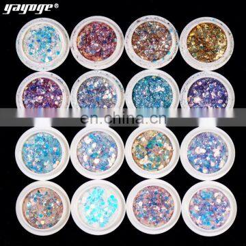 Nail Art 3D Mixed Shaped Sequins UV Gel Polish Sparkling Powder Mix Bag Nail 12 Colors Laser Maple Leaf Art Sequin photo-2