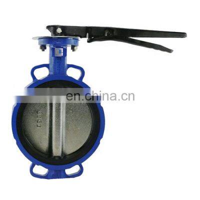 Bundor DN40-250 Cast Iron Handle Wafer Butterfly Valve