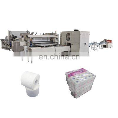 Full set of toilet tissue paper making cutting packing machine production line