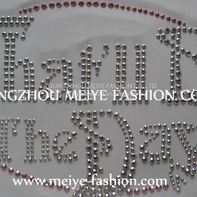 Rhinestone heat transfer, Hot fix motif, Rhinestone motif, Heat transfer