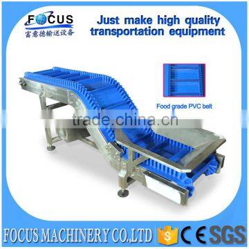 Small PVC belt inclined conveyor machine/ acclivitous conveyor factory price