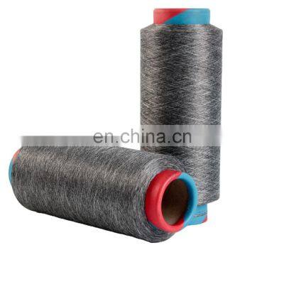 DTY 150D/144F SD BALCK SIM  AA GRADE 100% Polyester DTY Melange Filament Yarn for Towel