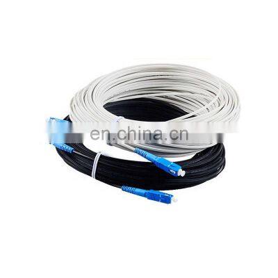 60meter SC/UPC-SC/UPC 1core G.657Asteel wire self-supporting outdoor FTTH drop Cable fiber optic patchcord