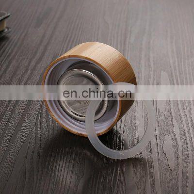 Tea Fruit Infuser Crystal Water Bottle Double Wall High Borosilicate Glass Drinking Travel Cup Bamboo Lid With Custom Logo photo-5