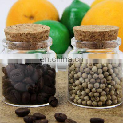 50 ml Clear Transparent Bottle Glass Jar With Cork Lid photo-2