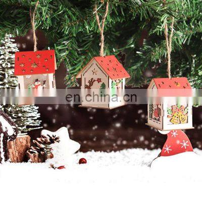 Eco Friendly Wholesale Luxury Best Selling Hanging Personalised Red Wood Christmas Decorations photo-3
