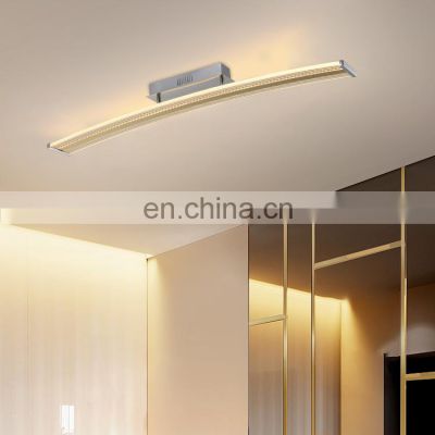 HUAYI Wholesale Aluminum Iron Acrylic Golden Color 32W Indoor Living Room Office Modern LED Ceiling Light